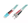 DIGITUS Fiber Optic Patch Cord, LC to ST Multimode 50/125 µ, Duplex Length 3m Class OM3