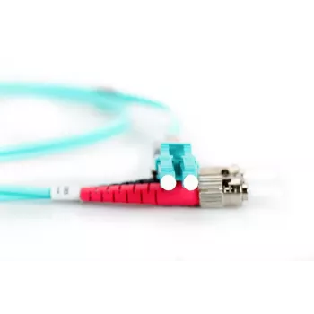 DIGITUS Fiber Optic Patch Cord, LC to ST Multimode 50/125 µ, Duplex Length 3m Class OM3