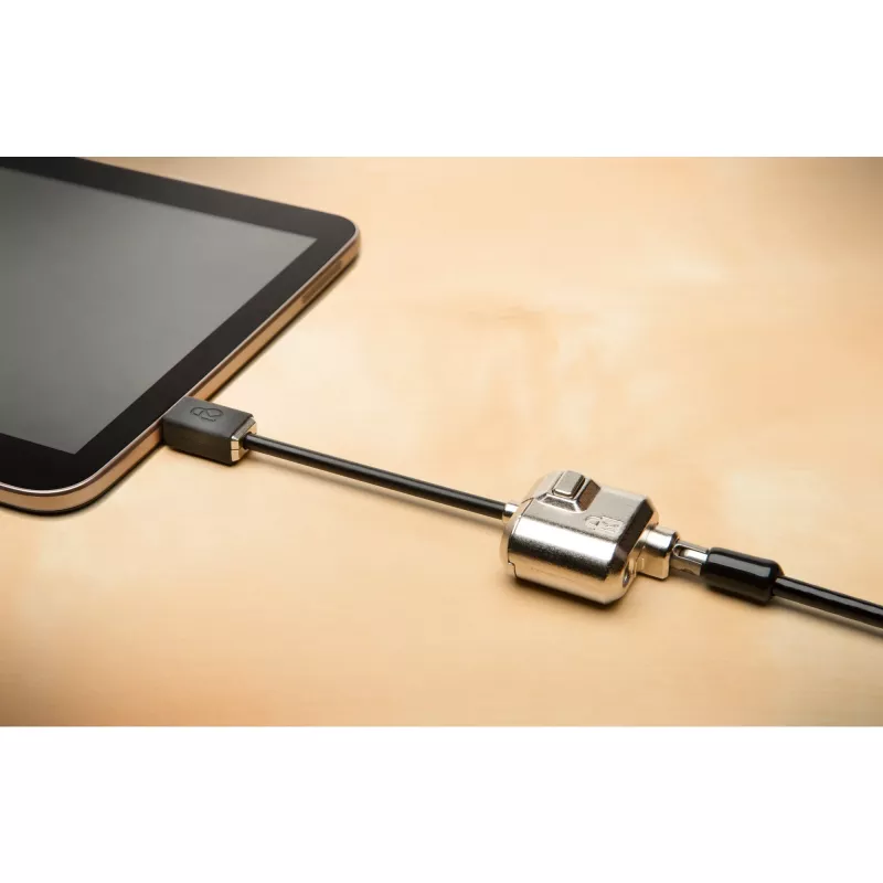 Kensington MiniSaver Mobile Keyed Lock, 1.8 m, Kensington, Key, Flat key, Carbon steel, Black