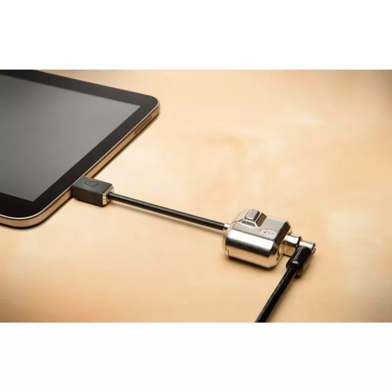 Kensington MiniSaver Mobile Keyed Lock, 1.8 m, Kensington, Key, Flat key, Carbon steel, Black