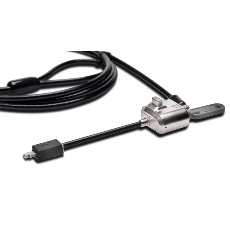 Kensington MiniSaver Mobile Keyed Lock, 1.8 m, Kensington, Key, Flat key, Carbon steel, Black