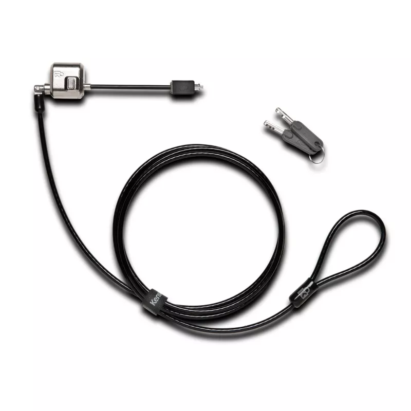 Kensington MiniSaver Mobile Keyed Lock, 1.8 m, Kensington, Key, Flat key, Carbon steel, Black