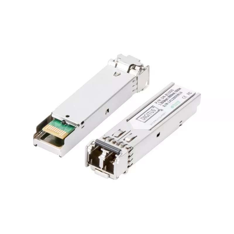 DIGITUS 1.25 Gbps SFP Module, Up to 550m Multimode, LC Duplex Connector 1000Base-SX, 850nm