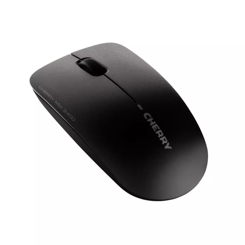 CHERRY MW 2400 Wireless Mouse, Black, USB, Ambidextrous, Optical, RF Wireless, 1200 DPI, Black