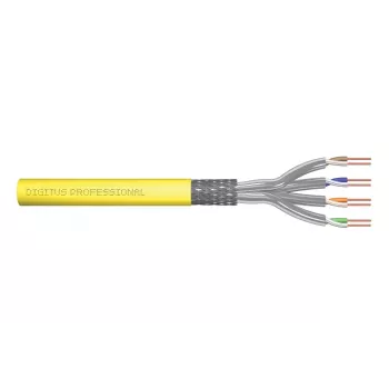 DIGITUS installation cable - Cat 7a - S/FTP - AWG 22/1 - 1000m - Yellow