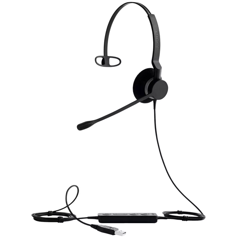 Jabra BIZ 2300 Mono, USB, MS, Wired, Office/Call center, 150 - 6800 Hz, Headset, Black