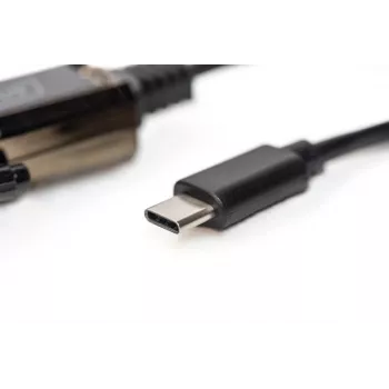DIGITUS USB Type C 2.0 to serial Converter, DSUB 9M 1m cable