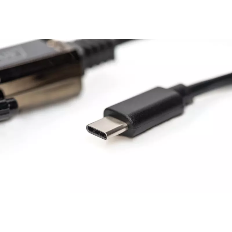 DIGITUS USB Type C 2.0 to serial Converter, DSUB 9M 1m cable
