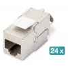 DIGITUS Modular Patch Panel - shielded with 24x DN-93615 24-port 1U rack mount grey RAL 7035
