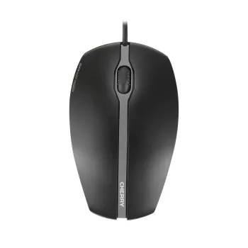 CHERRY GENTIX SILENT Corded Mouse, Black, USB, Ambidextrous, Optical, USB Type-A, 1000 DPI, Black
