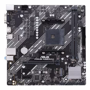 Motherboard ASUS PRIME A520M-K, AMD A520 chipset, Socket AM4, micro ATX, 2x DDR4, 64 GB, 1x M.2, 4x SATA III, HDMI 2.1