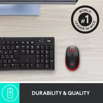 Mouse Logitech M190 Wireless USB Red