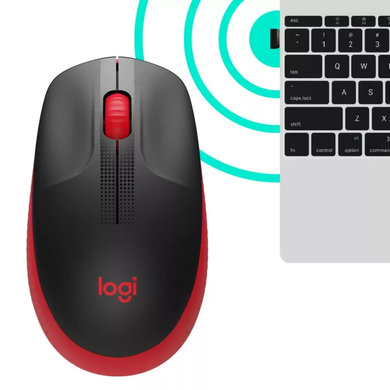 Mouse Logitech M190 Wireless USB Red
