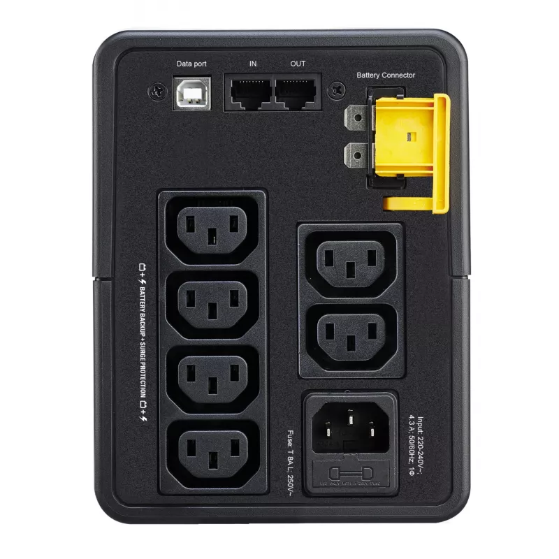APC Back-UPS, 950VA, Tower, 230V, 6x IEC C13 outlets, AVR, Line-Interactive, 0.95 kVA, 520 W, Sine, 140 V, 300 V