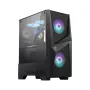 MSI MAG FORGE 100R Mid Tower Gaming Computer Case 'Black, 2x 120mm ARGB PWM Fan, 1x 120mm Fan, 1-6 ARGB Hub, Mystic Light Sync, Tempered Glass Panel, ATX, mATX, mini-ITX'