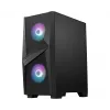 MSI MAG FORGE 100R Mid Tower Gaming Computer Case 'Black, 2x 120mm ARGB PWM Fan, 1x 120mm Fan, 1-6 ARGB Hub, Mystic Light Sync, Tempered Glass Panel, ATX, mATX, mini-ITX'