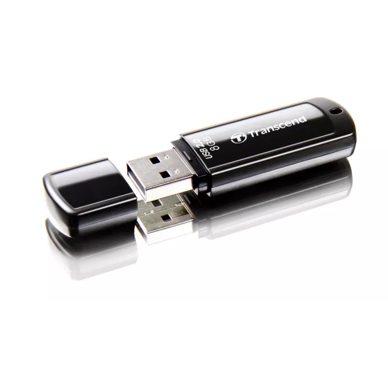 TRANSCEND Jetflash 350 - 8GB USB Stick - USB 2.0 - Black