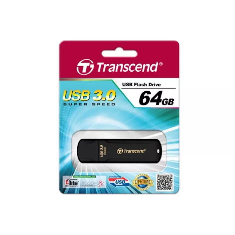 TRANSCEND Jetflash 700 - 64GB USB Stick - USB 3.0 - Black