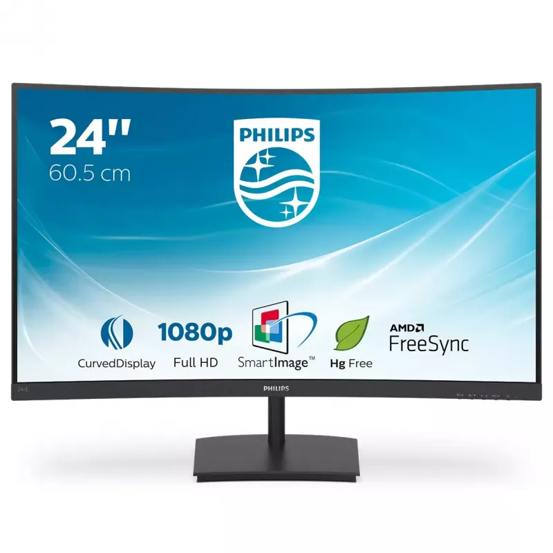 Philips E Line 241E1SC/00 computer monitor 59.9 cm (23.6 inch) 1920 x 1080 pixels Full HD LED Black