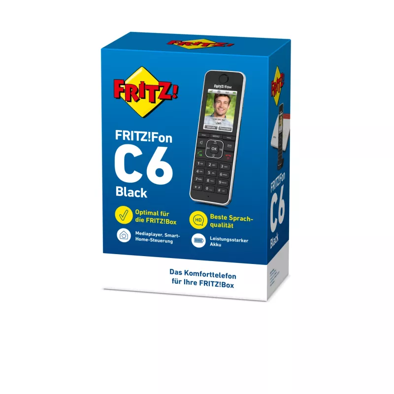 DECT telephone AVM FRITZ!Fon C6 Black