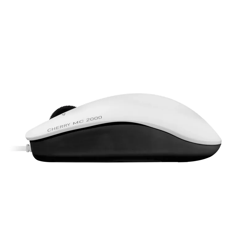 CHERRY MC 2000 Corded Mouse with Tilt Wheel, Pale Grey, USB, Ambidextrous, IR LED, USB Type-A, 1600 DPI, Grey