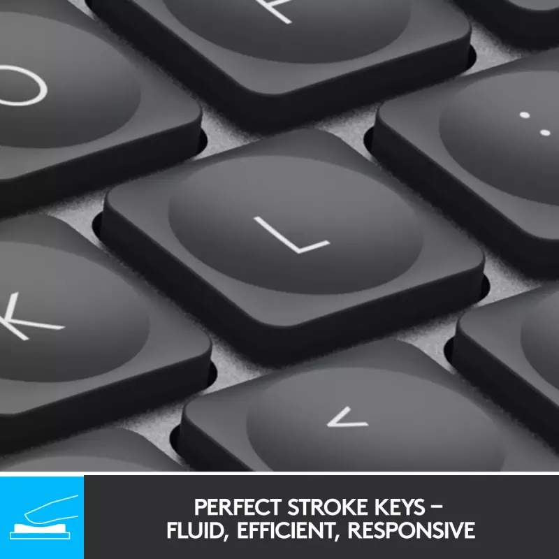 LOGITECH Minimalist Wireless Illuminated Keyboard - MX KEYS MINI - Graphite - Qwertz Deutsch