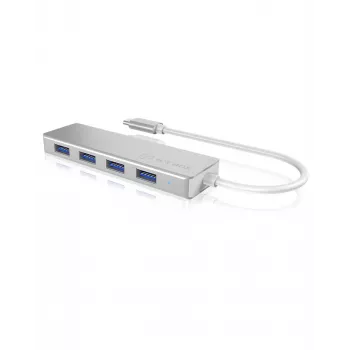 ICY BOX IB-HUB1425-C3 USB 3.2 Gen 1 (3.1 Gen 1) Type-C 5000 Mbit/s Silver