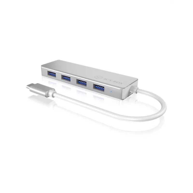 ICY BOX IB-HUB1425-C3 USB 3.2 Gen 1 (3.1 Gen 1) Type-C 5000 Mbit/s Silver