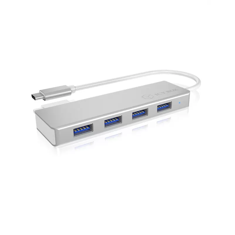 ICY BOX IB-HUB1425-C3 USB 3.2 Gen 1 (3.1 Gen 1) Type-C 5000 Mbit/s Silver