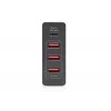 DIGITUS 4-Port USB Charger, 72W 1x USB-C (PD) 5,9,15,20V/3A, 3x USB-A 5V/2.4A, black