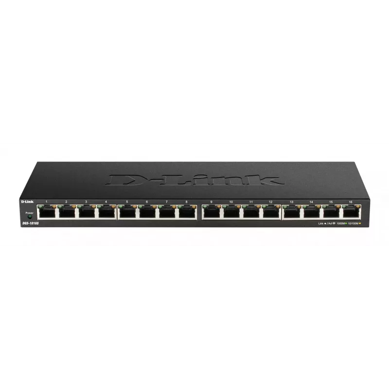 D-Link DGS-1016S Unmanaged Gigabit Ethernet (10/100/1000) Black