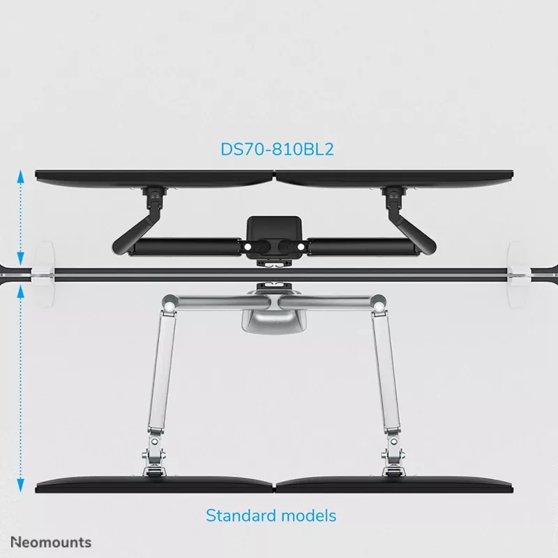 Neomounts DS70-810BL2 Monitor arm 17-32 inch - gas spring - space saving - 180°-stop