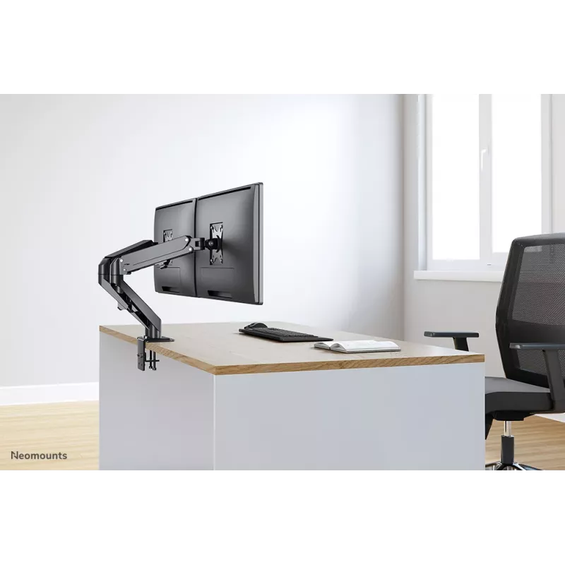 Neomounts DS70-700BL2 Monitor arm 17-27 inch - gas spring, Clamp, 7 kg, 43.2 cm (17 inch), 68.6 cm (27 inch), 100 x 100 mm, Black