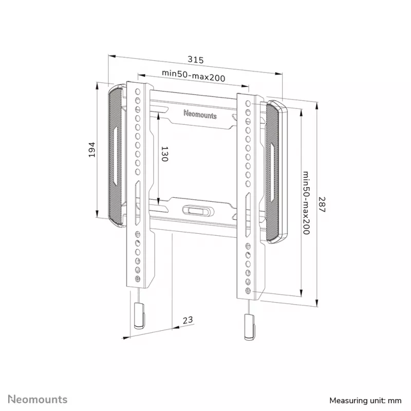 Neomounts WL30-550BL12 TV mount wall 24-65 inch - ultra-flat - easy install