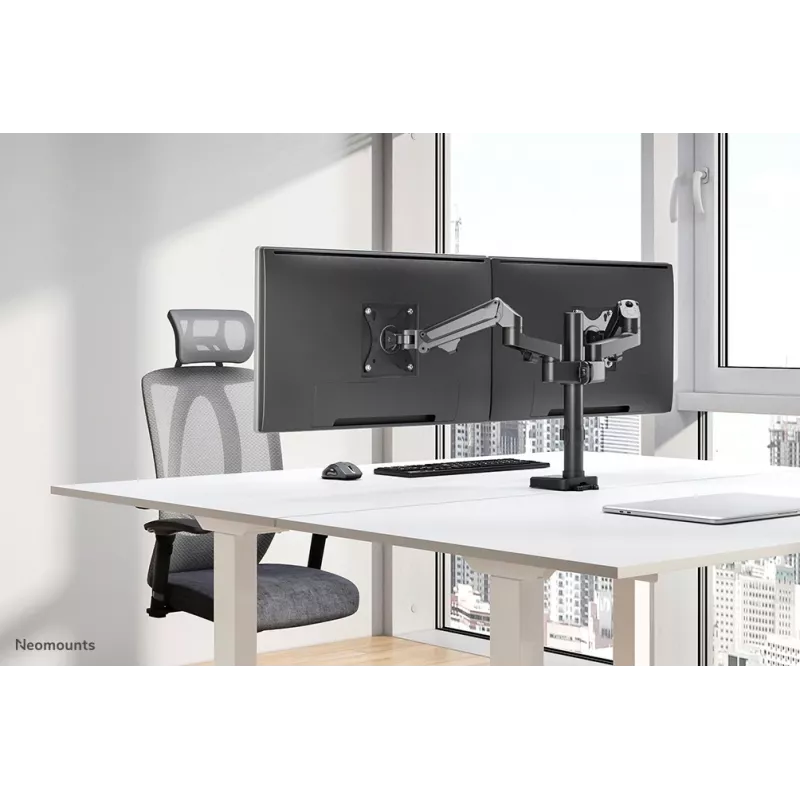 Neomounts DS70-750BL2 Monitor arm 17-27 inch - gas spring, Clamp/Grommet, 7 kg, 43.2 cm (17 inch), 68.6 cm (27 inch), 100 x 100 mm, Black