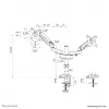 Neomounts DS70-750BL2 Monitor arm 17-27 inch - gas spring, Clamp/Grommet, 7 kg, 43.2 cm (17 inch), 68.6 cm (27 inch), 100 x 100 mm, Black
