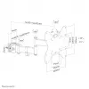 Neomounts FL40-450BL12 TV pole mount 23-42 inch - diam. 28-50 mm - full motion
