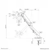 Neomounts DS70-700BL1 Monitor arm 17-27 inch - gas spring, Clamp, 7 kg, 43.2 cm (17 inch), 68.6 cm (27 inch), 100 x 100 mm, Black
