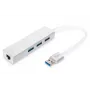 DIGITUS USB 3.0, 3-ports HUB & Gigabit LAN adapter 3xUSB A/F,1xUSB A/M,1xRJ45 LAN Supports Windows and Mac OS
