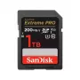 SDXC flash memory card SANDISK Extreme PRO 1TB UHS-I U3 V30 Class 10, up to 200 MB/s read, 140 MB/s write, shock resistant, black