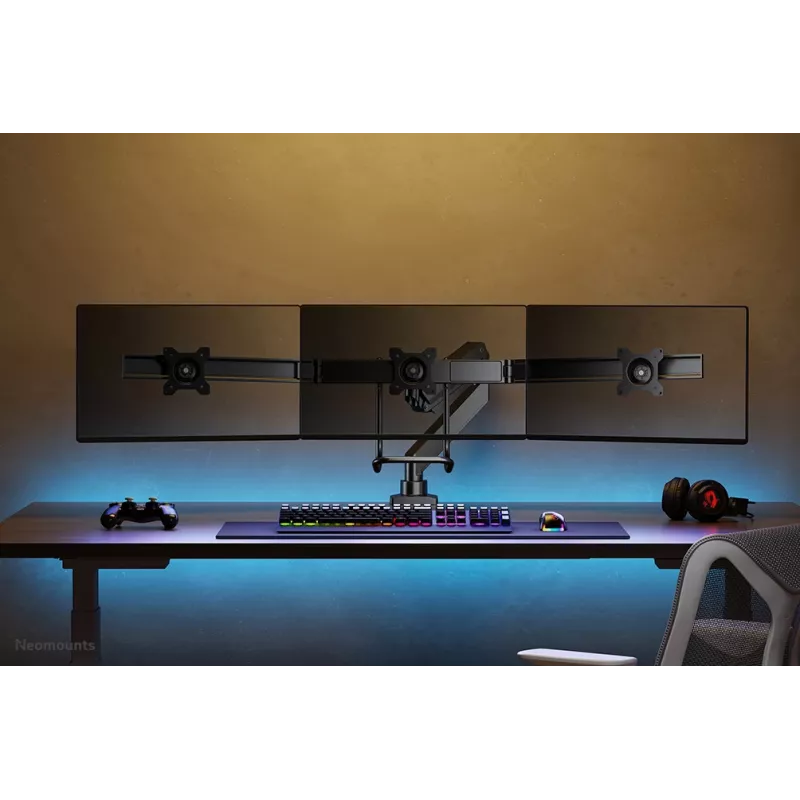 Neomounts NM-D775DX3BLACK Monitor arm 17-27 inch - gas spring - Topfix - 180°-stop