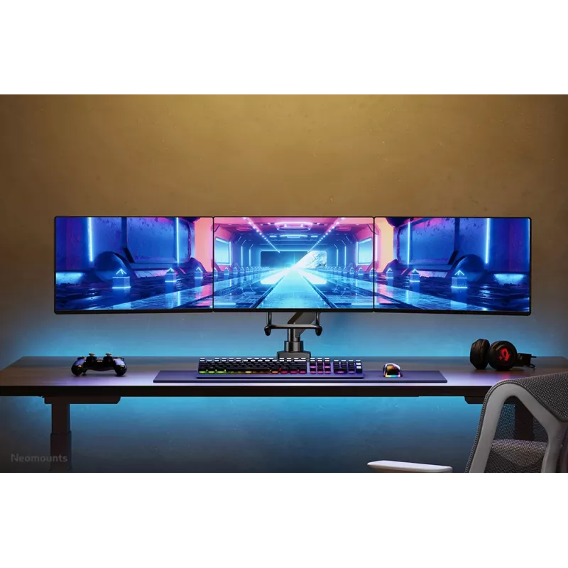 Neomounts NM-D775DX3BLACK Monitor arm 17-27 inch - gas spring - Topfix - 180°-stop
