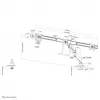 Neomounts NM-D775DX3BLACK Monitor arm 17-27 inch - gas spring - Topfix - 180°-stop