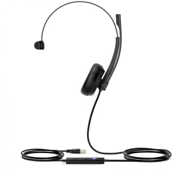 Yealink UH34 Mono Teams Headset, Wired, Office/Call center, 20 - 20000 Hz, 88 g, Headset, Black
