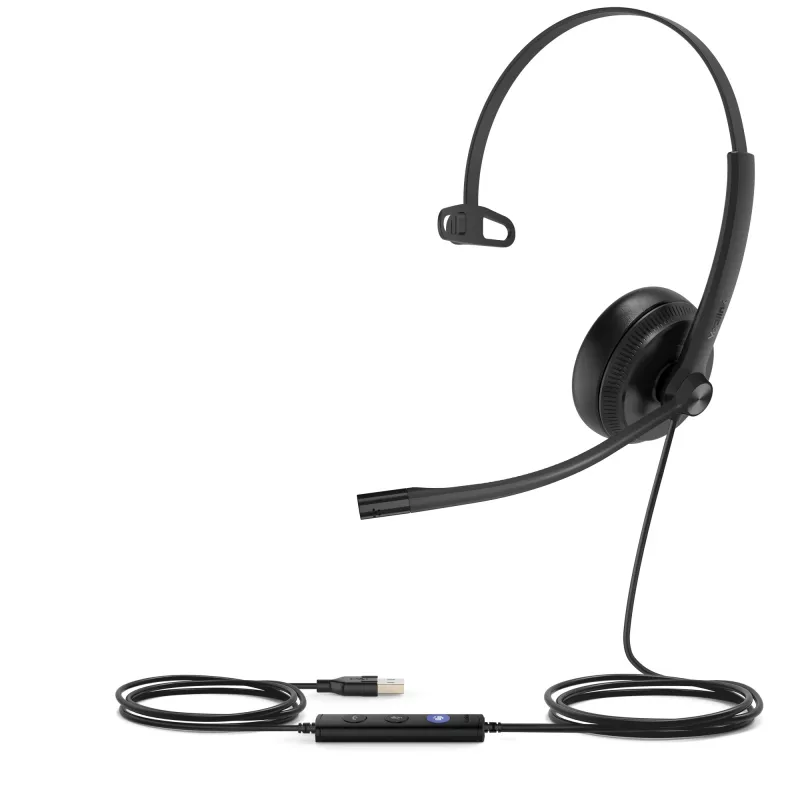 Yealink UH34 Mono Teams Headset, Wired, Office/Call center, 20 - 20000 Hz, 88 g, Headset, Black