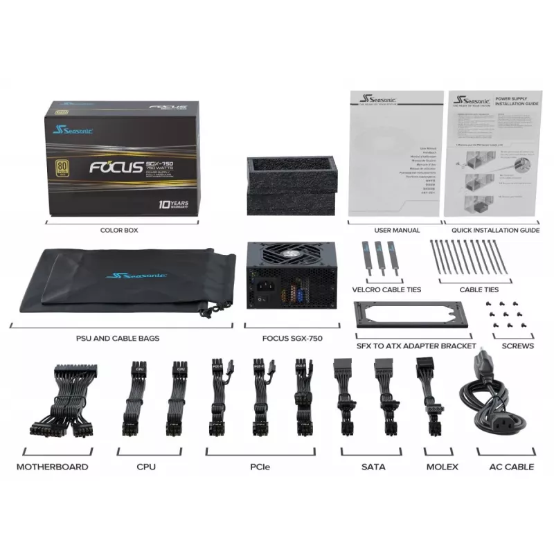 SEASONIC Focus Sgx-750 (2021) Power Supply Unit 750 W 20+4 Pin