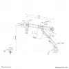Neomounts DS75-450BL2 Monitor arm 17-32 inch - gas spring - Topfix - 180°-stop