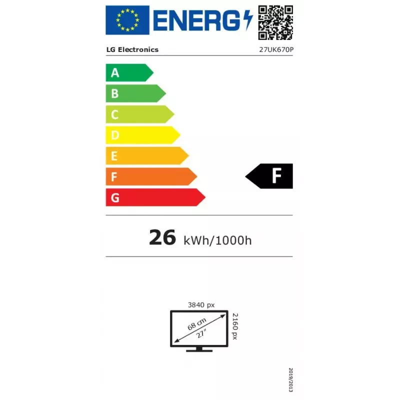 LG 27UK670P-B computer monitor 68.6 cm (27 inch) 3840 x 2160 pixels 4K Ultra HD LCD Black