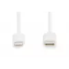 DIGITUS Type C to lightning MFI C94, 2m filling+AL+B jacket PVC white. OD:3.5mm