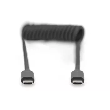 DIGITUS USB - Type C to USB - Type C Spring cable, TPU USB 2.0, PD60W Max; 1m